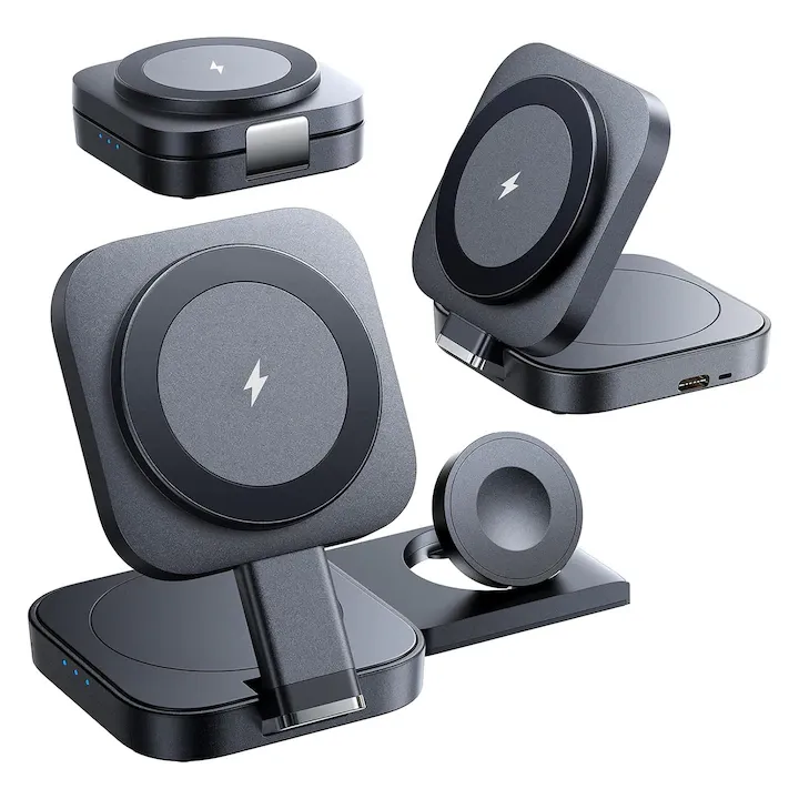 Incarcator Wireless 3 in 1 Portabil